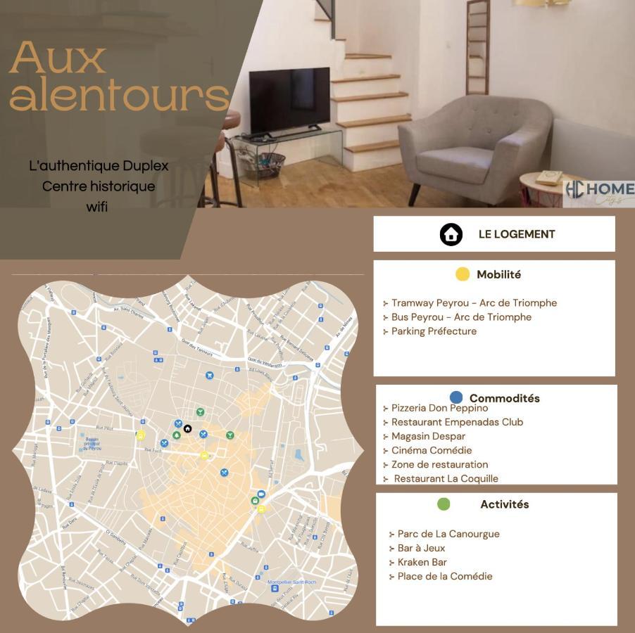 L'Authentique, Duplex, Centre Historique, Wifi Montpellier Exterior foto